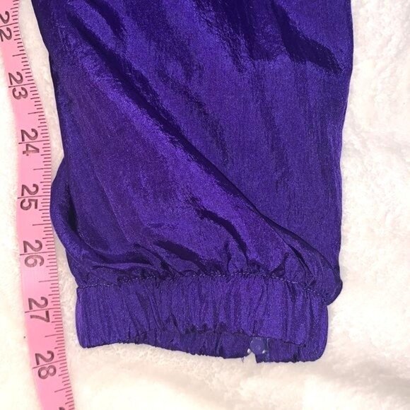 Lavon Petites Retro Tracksuit Jacket & Pants Nylon PM Purple & Multicolor - Picture 13 of 14